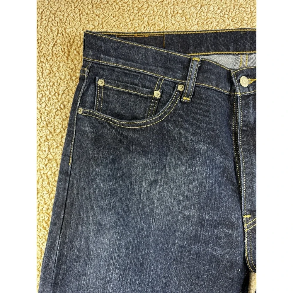 Levi's 505 Jeans Mens 36x32 Dark Wash Regular Fit Straight Leg Denim Classic Zip
